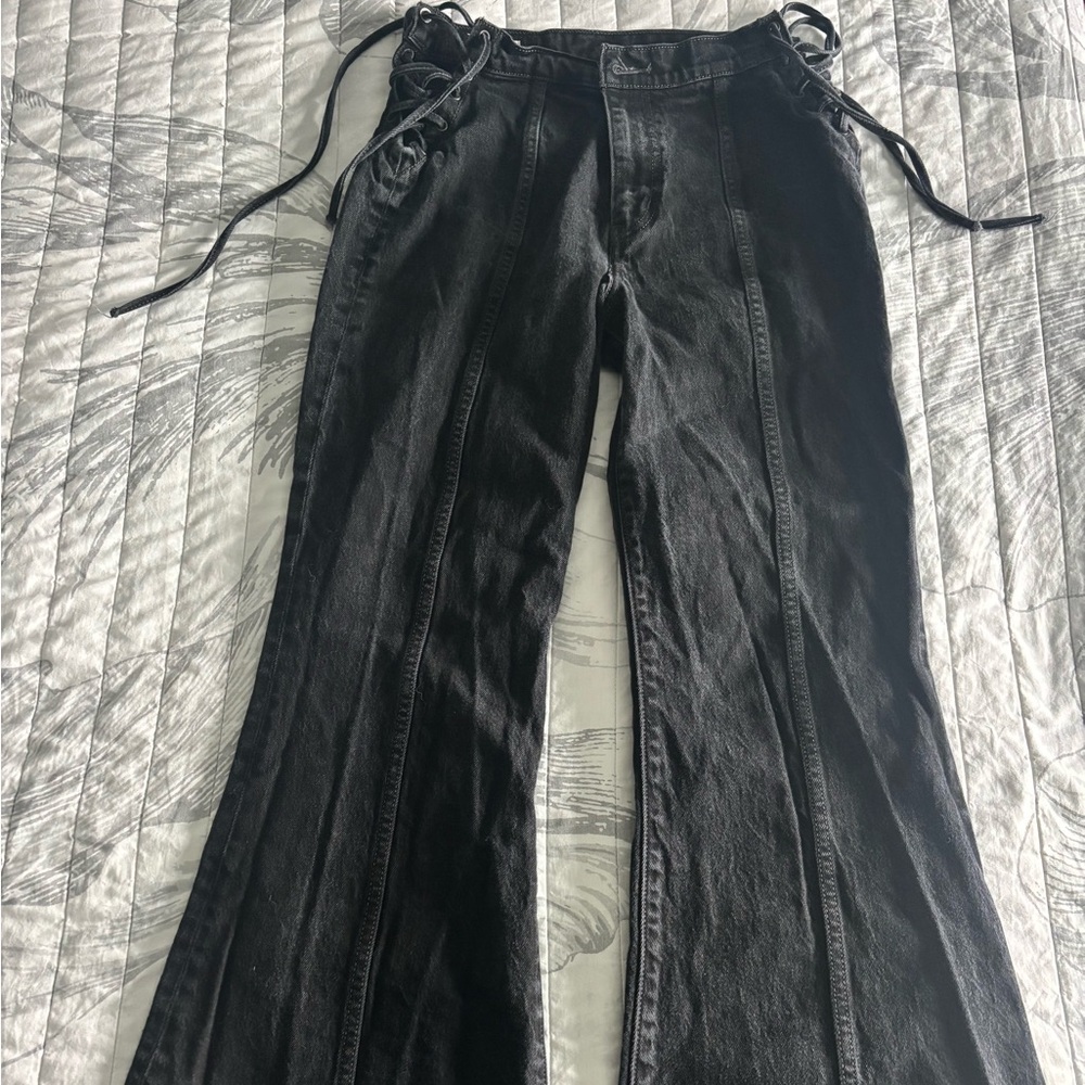 Levi's x Barbie Ferreira Lace Up Flare Jeans
